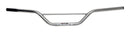 The Ventura Off Road Bars - 7/8" are silver and feature a black grip on each end, with a supporting center bar. The slightly raised, curved design provides ergonomic handling and includes a small manufacturer's label for identification.