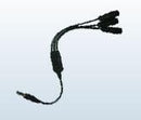A coiled black Keis audio cable, categorized under Accessories, features red and black connectors. It's placed on a light surface with a visible shadow.