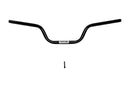 The Ventura Off Road Bars - 7/8" are silver and feature a black grip on each end, with a supporting center bar. The slightly raised, curved design provides ergonomic handling and includes a small manufacturer's label for identification.