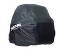 The Storm Cover by Ventura is a black grill cover featuring a white "Ventura" logo, designed to protect your grill from weather and dirt.