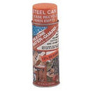 A 1-gallon rectangular container of Sno-Seal Silicone Water-Guard Spray features a top handle. The label includes product details, usage instructions, and warnings in English and French, accompanied by an image of shoes and outdoor gear.