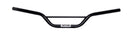 The Ventura Off Road Bars - 7/8" are silver and feature a black grip on each end, with a supporting center bar. The slightly raised, curved design provides ergonomic handling and includes a small manufacturer's label for identification.