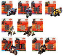 The SBS Brake Pads (750-799) collection features vibrant images of motorcycles and riders, emphasizing top-tier braking. The pads are grouped by unique racing themes, enhanced with photos of sleek motorcycles.