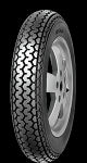 The Mitas Tyres Scooter Road Tyres feature a rugged tread pattern for off-road use, showcased against a black background to highlight their deep grooves and sturdy construction.