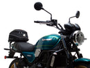 The image features the Ventura Kawasaki Z 650 RS (22 - >) Bike-Pack Kit, showcasing three essential components: a sleek black pack, an Adjustable Pack-Rack mounted on a bike frame, and an L-Bracket with screws, all labeled as a generic image.