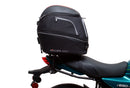 The image features the Ventura Kawasaki Z 650 RS (22 - >) Bike-Pack Kit, showcasing three essential components: a sleek black pack, an Adjustable Pack-Rack mounted on a bike frame, and an L-Bracket with screws, all labeled as a generic image.