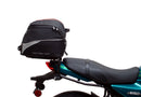 The image features the Ventura Kawasaki Z 650 RS (22 - >) Bike-Pack Kit, showcasing three essential components: a sleek black pack, an Adjustable Pack-Rack mounted on a bike frame, and an L-Bracket with screws, all labeled as a generic image.