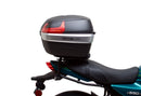 The image features the Ventura Kawasaki Z 650 RS (22 - >) Bike-Pack Kit, showcasing three essential components: a sleek black pack, an Adjustable Pack-Rack mounted on a bike frame, and an L-Bracket with screws, all labeled as a generic image.