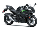 The image displays three components of the Kawasaki Z 500 Ninja Bike-Pack Kit by Ventura: a black EVO-12 pack, an adjustable pack-rack mounted on a bike, and an L-bracket with screws and bolts labeled "Generic Image.