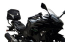Ventura EVO-12 Bike-Pack Kit for Kawasaki Z 500 and Ninja 500 (all models, '24 onwards) includes a black EVO-12 PACK, metal Adjustable Pack-Rack (EVO-RACK), and metal L-Bracket supports with hardware shown in a generic image.