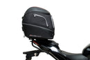 Ventura EVO-12 Bike-Pack Kit for Kawasaki Z 500 and Ninja 500 (all models, '24 onwards) includes a black EVO-12 PACK, metal Adjustable Pack-Rack (EVO-RACK), and metal L-Bracket supports with hardware shown in a generic image.