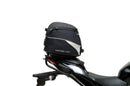 Ventura EVO-12 Bike-Pack Kit for Kawasaki Z 500 and Ninja 500 (all models, '24 onwards) includes a black EVO-12 PACK, metal Adjustable Pack-Rack (EVO-RACK), and metal L-Bracket supports with hardware shown in a generic image.