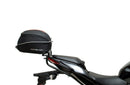 Ventura EVO-12 Bike-Pack Kit for Kawasaki Z 500 and Ninja 500 (all models, '24 onwards) includes a black EVO-12 PACK, metal Adjustable Pack-Rack (EVO-RACK), and metal L-Bracket supports with hardware shown in a generic image.