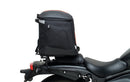Ventura EVO-12 Bike-Pack Kit for Kawasaki Eliminator 500, 500SE (24->) includes a black EVO-12 pack, an Adjustable Pack-Rack (EVO-Rack) mounted on the bike, and a labeled black L-Bracket with screws.
