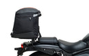 Ventura EVO-12 Bike-Pack Kit for Kawasaki Eliminator 500, 500SE (24->) includes a black EVO-12 pack, an Adjustable Pack-Rack (EVO-Rack) mounted on the bike, and a labeled black L-Bracket with screws.