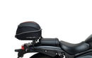 Ventura EVO-12 Bike-Pack Kit for Kawasaki Eliminator 500, 500SE (24->) includes a black EVO-12 pack, an Adjustable Pack-Rack (EVO-Rack) mounted on the bike, and a labeled black L-Bracket with screws.