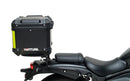 Ventura EVO-12 Bike-Pack Kit for Kawasaki Eliminator 500, 500SE (24->) includes a black EVO-12 pack, an Adjustable Pack-Rack (EVO-Rack) mounted on the bike, and a labeled black L-Bracket with screws.