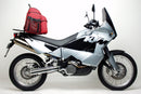 Image of the Ventura EVO-12 Bike-Pack Kit, showcasing an EVO-12 Pack with orange accents, adjustable Evo-Rack for mounting, and versatile L-Bracket with screws. Ideal for KTM 990 Adventure (06-13), this generic image captures all components in a seamless package.