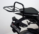 The image displays the KTM 1190 RC8 (08-14) Bike-Pack Kit by Ventura, featuring an EVO-Rack with an adjustable Pack-Rack. It includes an EVO-12 pack and L-Bracket with screws, all securely attached to a bike.
