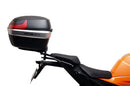 Image showing the Ventura EVO-12 Bike-Pack Kit for KTM 1390 Super Duke R (24->) with EVO-12 soft black bag, Evo-Rack metal luggage rack, and L-Bracket with screws (generic image). Fits Adjustable Pack-Rack systems.
