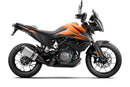 The image showcases a Ventura EVO-12 Bike-Pack Kit for the KTM 390 Adventure (2020 - >), including a black "EVO-12 PACK," an adaptable "Evo-Rack" metal rack, and an "L-BRACKET" with screws, blending practicality and style for any biking adventure.