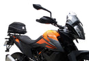 The image showcases a Ventura EVO-12 Bike-Pack Kit for the KTM 390 Adventure (2020 - >), including a black "EVO-12 PACK," an adaptable "Evo-Rack" metal rack, and an "L-BRACKET" with screws, blending practicality and style for any biking adventure.