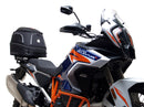 The image features a Ventura EVO-12 Bike-Pack Kit on a KTM 1290 Super Adventure R, S (21 - >) in black, including an adjustable Evo-Rack with an L-Bracket and screws for securing gear.