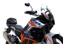 The image features a Ventura EVO-12 Bike-Pack Kit on a KTM 1290 Super Adventure R, S (21 - >) in black, including an adjustable Evo-Rack with an L-Bracket and screws for securing gear.