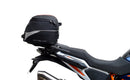 The image features a Ventura EVO-12 Bike-Pack Kit on a KTM 1290 Super Adventure R, S (21 - >) in black, including an adjustable Evo-Rack with an L-Bracket and screws for securing gear.