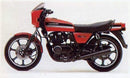 The image displays the Ventura EVO-12 Bike-Pack Kit for Kawasaki GPZ 550 H1, featuring an Adjustable Pack-Rack with three components: the EVO-12 Pack (a sleek black and gray bag), the metal EVO-Rack, and the essential L-Bracket with screws, all showcased separately.