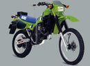 Collage of a Ventura EVO-12 Bike-Pack Kit featuring a black Kawasaki KLR 600 bike bag labeled "EVO-12 PACK," the versatile Evo-Rack for easy handling, and a set of brackets and screws labeled "L-BRACKET Generic Image.