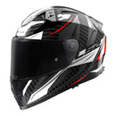 LS2 FF811 Vector II Carbon Savage Helmet - White / Red / Grey