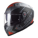 LS2 FF811 Vector II Splitter Helmets - Matte Titanium / Red