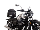 The EVO-12 Bike-Pack Kit includes the versatile EVO-Rack and a black EVO-12 Pack with a zippered compartment. It also comes with an L-Bracket and screws for easy installation on your Ventura Moto Guzzi 750 V7 III Milano's Sport-Rack system, ensuring secure storage for your adventures.