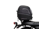 The EVO-12 Bike-Pack Kit includes the versatile EVO-Rack and a black EVO-12 Pack with a zippered compartment. It also comes with an L-Bracket and screws for easy installation on your Ventura Moto Guzzi 750 V7 III Milano's Sport-Rack system, ensuring secure storage for your adventures.