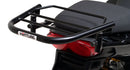 The Ventura EVO-12 Bike-Pack Kit for Moto Guzzi V100, V100S Mandello (22 - >) includes a black EVO-12 pack, a black Evo-Rack or Adjustable Pack-Rack mounted on the motorcycle, and an image of a labeled L-bracket with hardware.