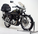 Image of a Ventura Norton 850 Interstate MK1-3 (69-75) Bike-Pack Kit featuring the EVO-12 pack and an Evo-Rack expertly mounted on a bike. Includes a generic image of a black L-bracket with screws and bolts for secure attachment.