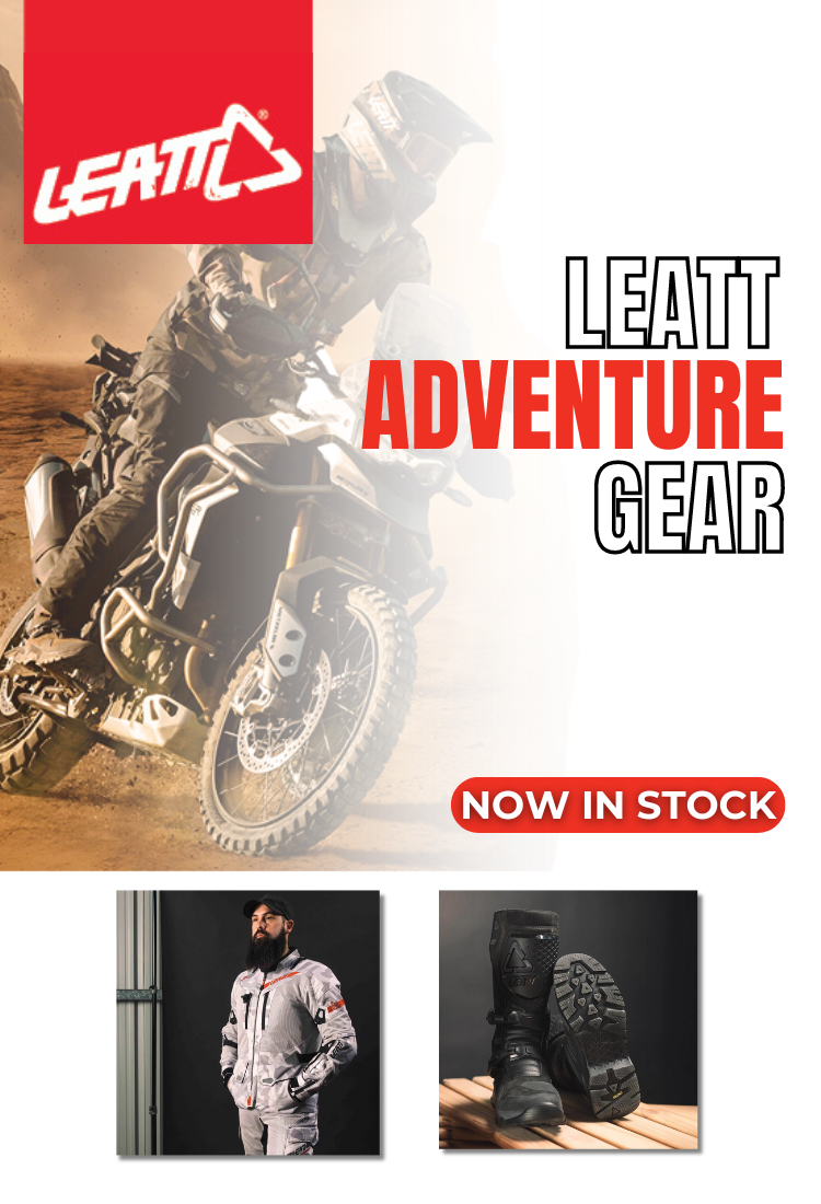 Riders wearing Leatt Adventure Gear. Boots, Pants, Jerseys and Helmets