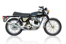 Image of a Ventura Norton 850 Interstate MK1-3 (69-75) Bike-Pack Kit featuring the EVO-12 pack and an Evo-Rack expertly mounted on a bike. Includes a generic image of a black L-bracket with screws and bolts for secure attachment.