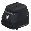 A black EVO-22 JET-STREAM III motorcycle tail bag from Ventura, featuring a logo and "VENTURA-BIKE" on the side. Its curved design includes zippers and straps for attachment, delivering a sleek, modern look.