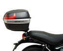 The Ventura EVO-12 Bike-Pack Kit for the Royal Enfield Hunter 350 (22 ->) includes a black soft-sided pack, an Adjustable Pack-Rack with mounting points, and an L-Bracket with screws and assembly parts.