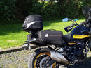 Ventura EVO-12 Bike-Pack Kit for Royal Enfield Himalayan 452 (24->), includes a black EVO-12 pack, rear Evo-Rack for your motorcycle, and L-brackets with screws—generic image shown.