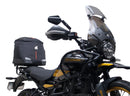 Ventura EVO-12 Bike-Pack Kit for Royal Enfield Himalayan 452 (24->), includes a black EVO-12 pack, rear Evo-Rack for your motorcycle, and L-brackets with screws—generic image shown.