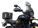 Ventura EVO-12 Bike-Pack Kit for Royal Enfield Himalayan 452 (24->), includes a black EVO-12 pack, rear Evo-Rack for your motorcycle, and L-brackets with screws—generic image shown.