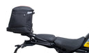 Ventura EVO-12 Bike-Pack Kit for Royal Enfield Himalayan 452 (24->), includes a black EVO-12 pack, rear Evo-Rack for your motorcycle, and L-brackets with screws—generic image shown.