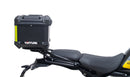 Ventura EVO-12 Bike-Pack Kit for Royal Enfield Himalayan 452 (24->), includes a black EVO-12 pack, rear Evo-Rack for your motorcycle, and L-brackets with screws—generic image shown.