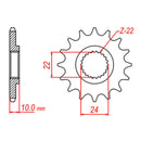 RK 402 Steel Front Sprocket
