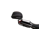 Ventura EVO-12 Bike-Pack Kit for Suzuki GSXS 1000S Katana (19->) includes a black EVO-12 pack, Evo-Rack mounted on a bike, and an L-Bracket with mounting hardware. Each item is clearly labeled for easy identification.