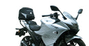 The Ventura EVO-12 Bike-Pack Kit for Suzuki GSX 150 FDF, FDX, FDZ (2021 ->) includes a black EVO-12 Pack, black EVO-Rack as Top-Box Rack, a generic L-Bracket image, and all needed mounting hardware.