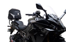 Image showing the Ventura EVO-12 Bike-Pack Kit for Suzuki GSX-S 1000 GT, TRQ (22->), including an EVO-12 pack bag, Evo-Rack mounted on the bike, and L-Bracket with screws, each clearly labeled for easy pannier support installation.
